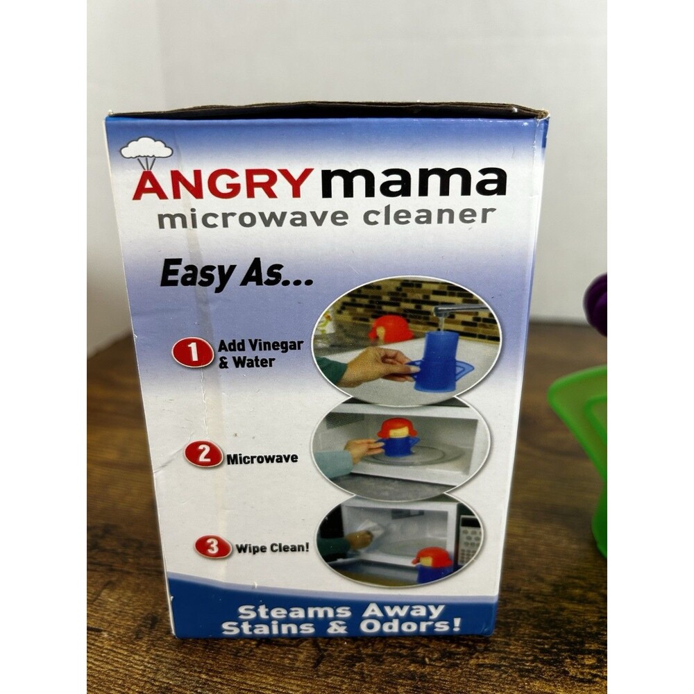 Angry Mama Microwave Cleaner Open Box Vinegar Steam Kitchen Cleaning Gadget - Picture 10 of 12